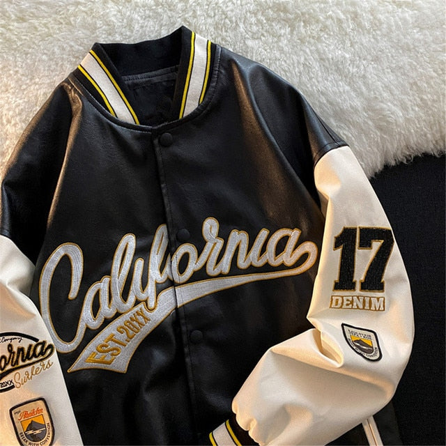 American Retro Letter Embroidered Jackets