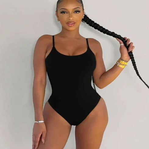 Backless String Large Size Sexy Solid Color One-piece Swimsuit