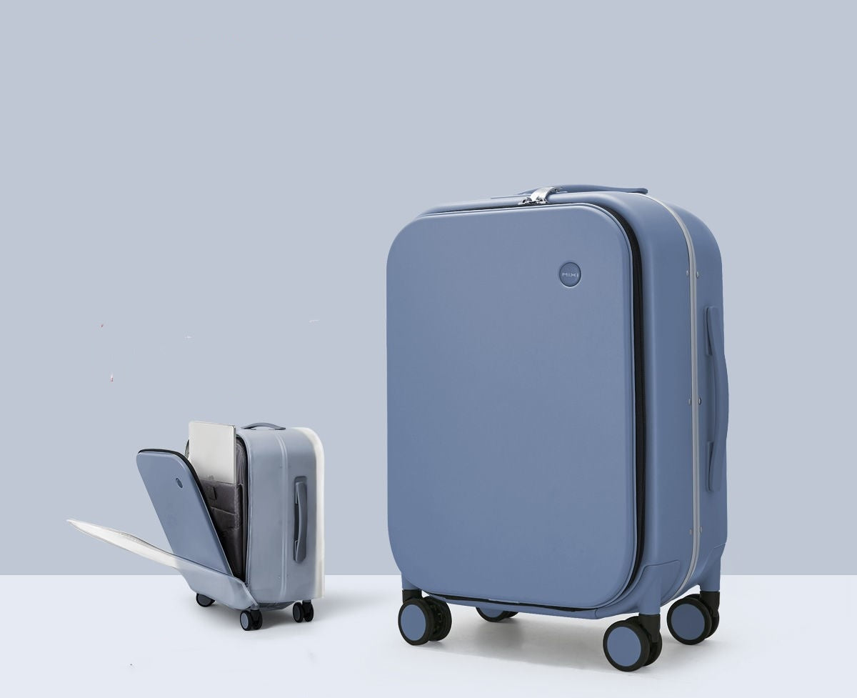 Aluminum-Frame Suitcase with Hard Rim and Universal Wheel Trolley