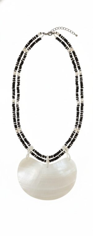 Shell Necklace w/ Glass Beads